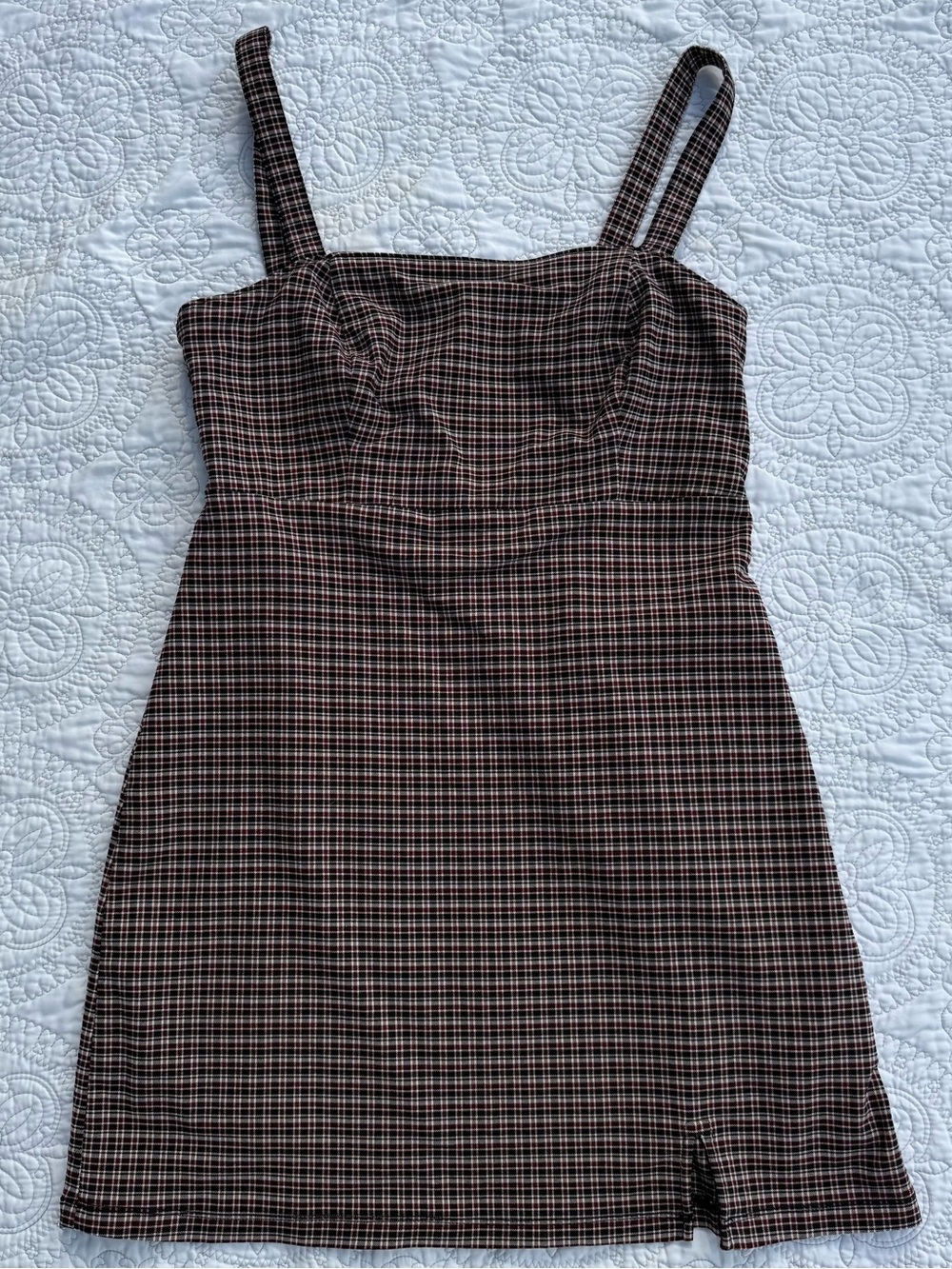 Hollister Plaid Square-Neck Mini Dress